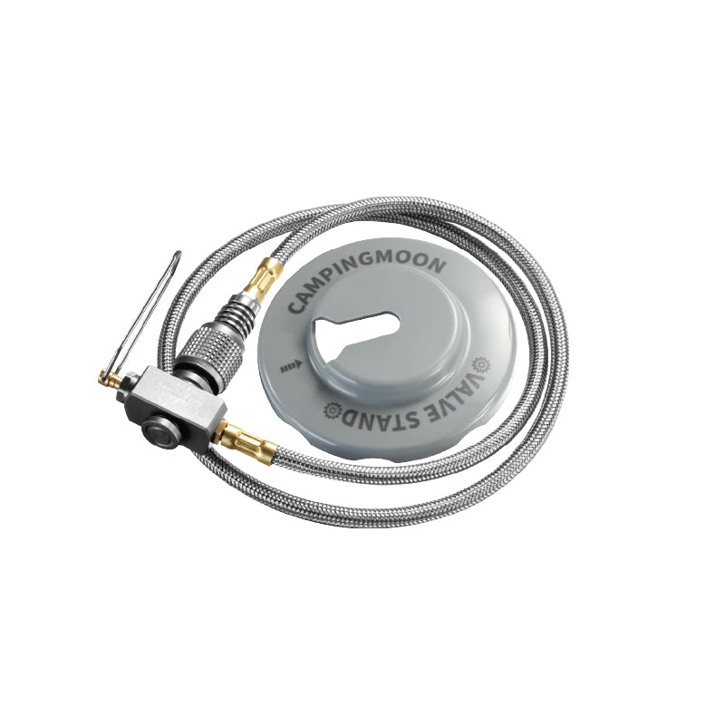 Campingmoon Z21-70 27.6″ stainless braided gas hose for EN417 Lindal valve canisters and devices