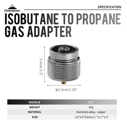 Campingmoon Propane To Butane Adapter Z22