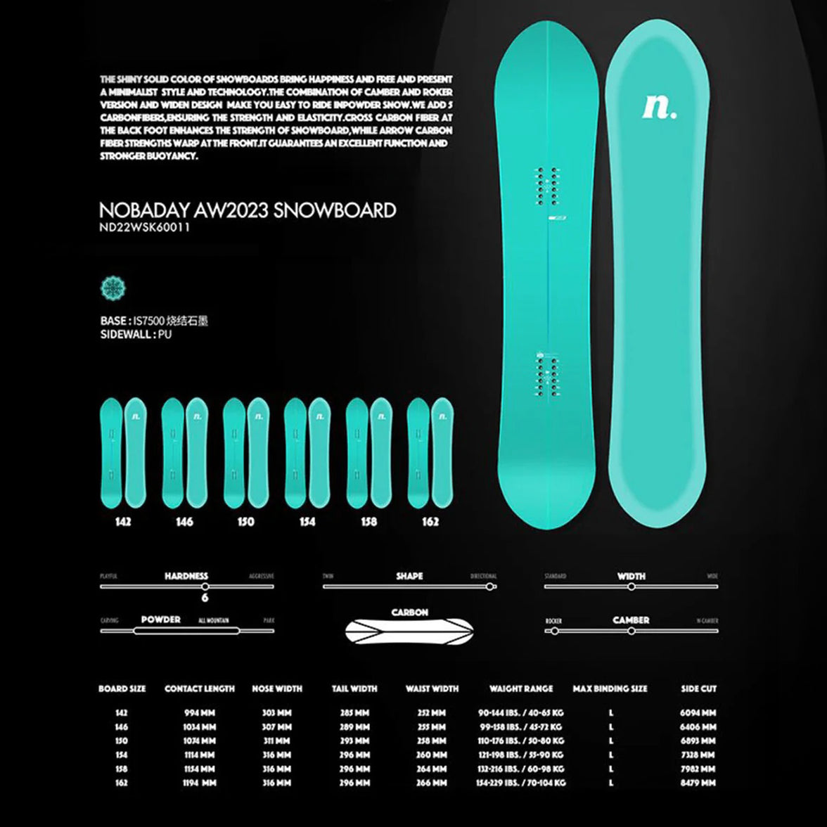 Nobaday Arcticstorm Powder Snowboard - Limited Edition