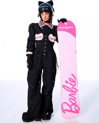 BCG Black Pink Slim Fit Ski/Snowboard One-Piece Set 3L Snow Jacket - Women's