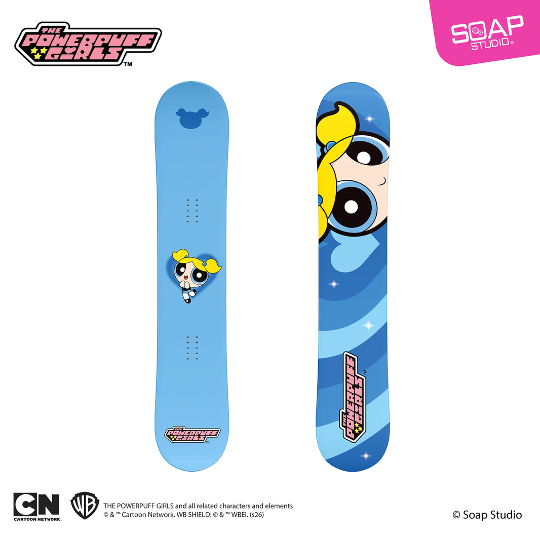 Gee Snowboards × Powerpuff Girls Snowboard in Bubbles — official product image