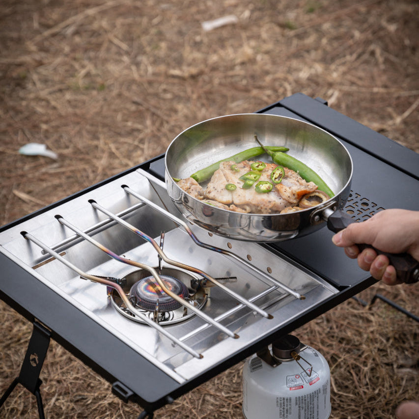 Camping Moon CK-25PG Canister Top Stove Plate Stainless Steel Frame IGT Table Top