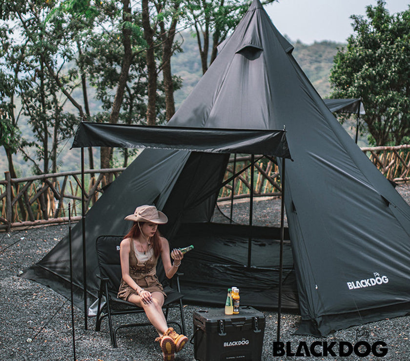 Black Dog Full Black Pyramid Tent