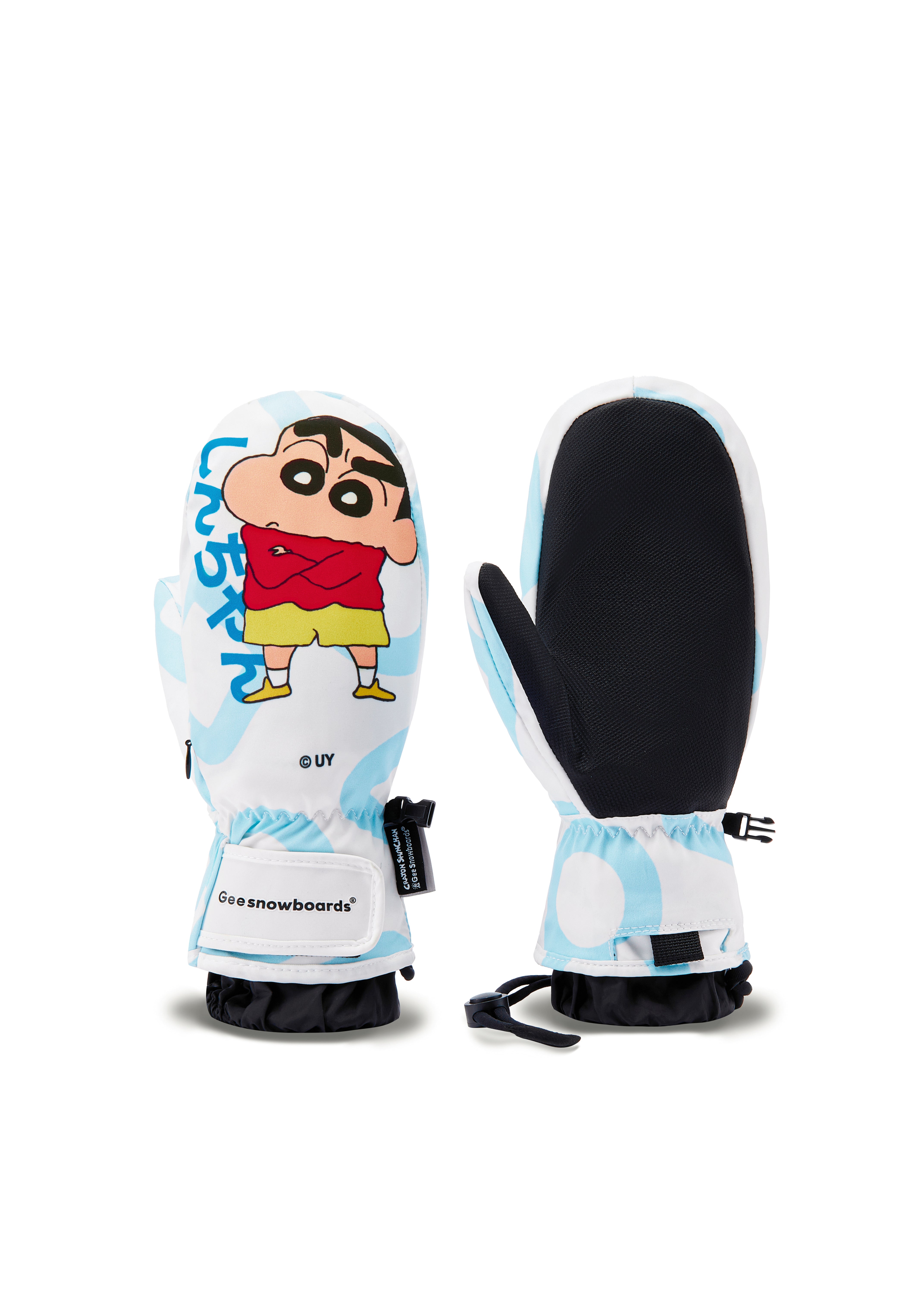 Gee Snowboards × Crayon Shin-chan Gloves — official product image