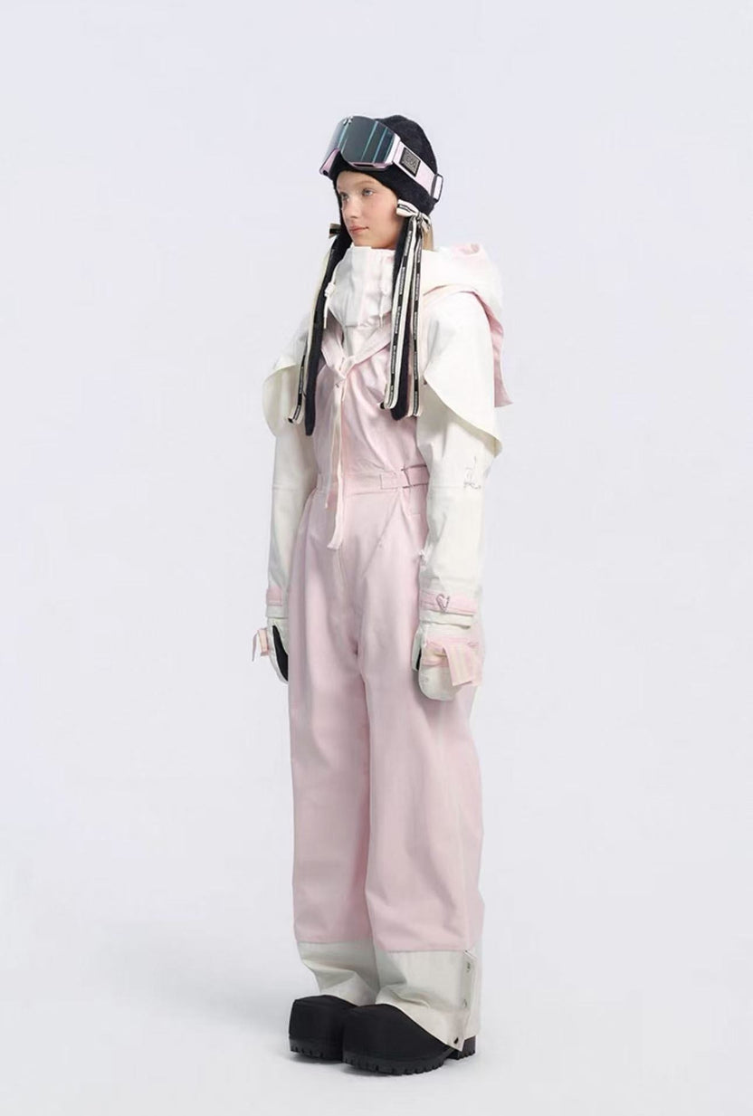 BCG Pink Navy-Style Snow Bibs - photo 1
