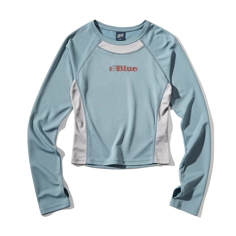 Blue Logo Long Sleeve T-Shirt