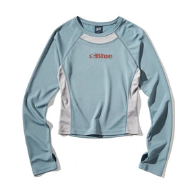 Blue Logo Long Sleeve T-Shirt