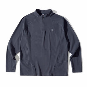 Blue Monte Stand-Up Collar Waffle Men's Training Long Sleeve T-Shirt