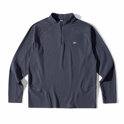 Blue Monte Stand-Up Collar Waffle Men's Training Long Sleeve T-Shirt