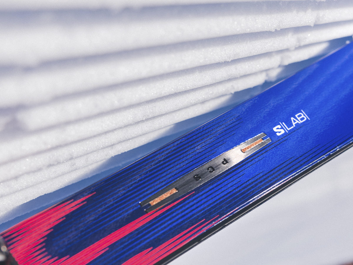 Salomon S/LAB Equipe ski on fresh corduroy