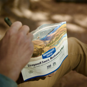 Backpacker's Pantry Stroganoff Sauce, Mushrooms & Beef Freeze-Dried Meal - Single Serving
