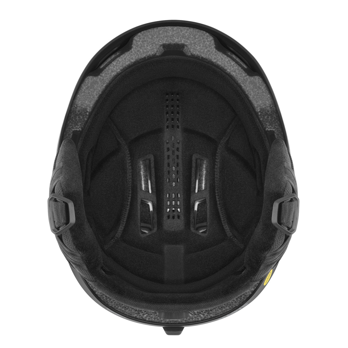 Smith Cache MIPS Ski & Snowboard Helmet in Matte Black — inside (official Smith product image)