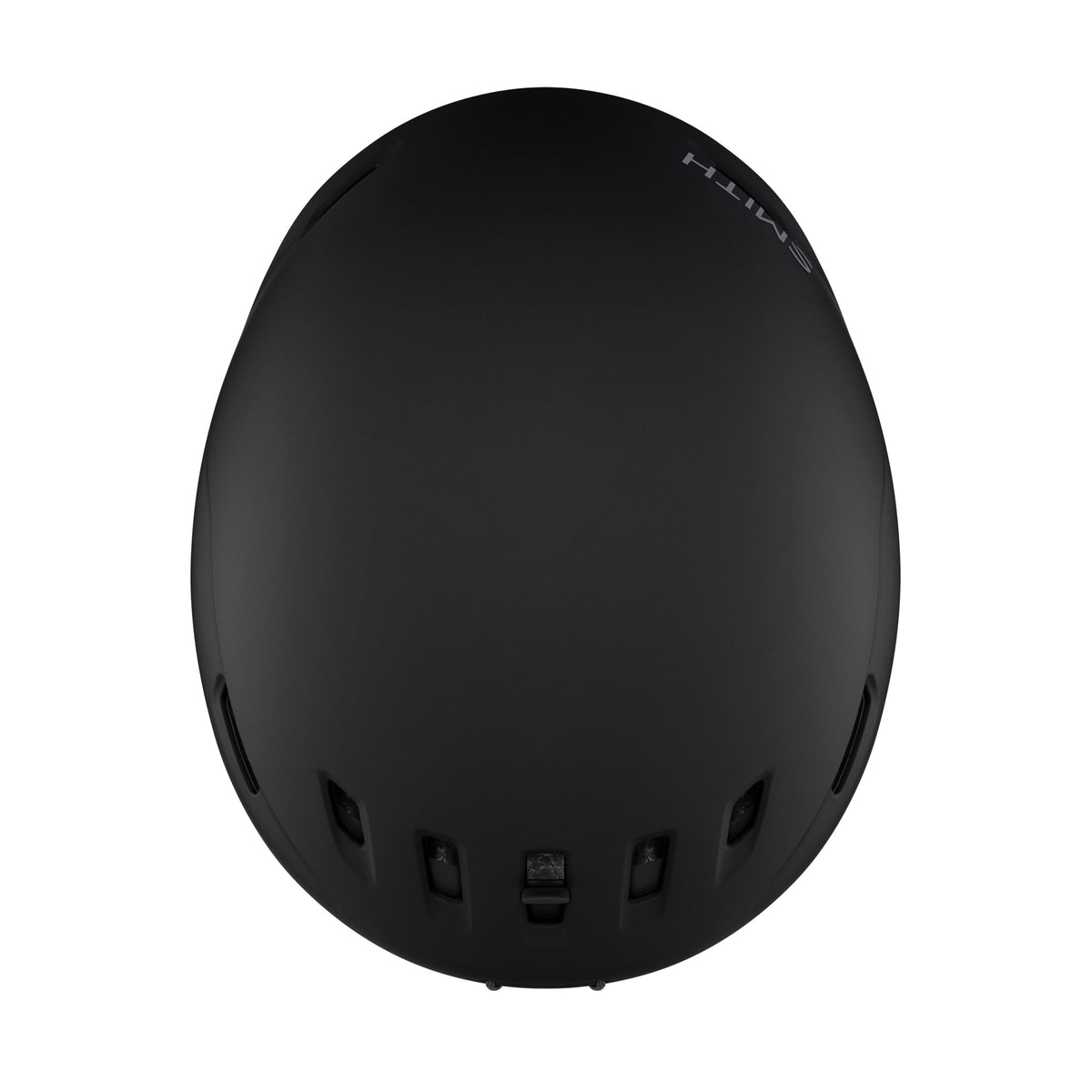 Smith Cache MIPS Ski & Snowboard Helmet in Matte Black — top (official Smith product image)