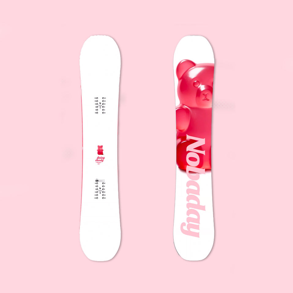Nobaday Juicy Candy Bear Snowboard White