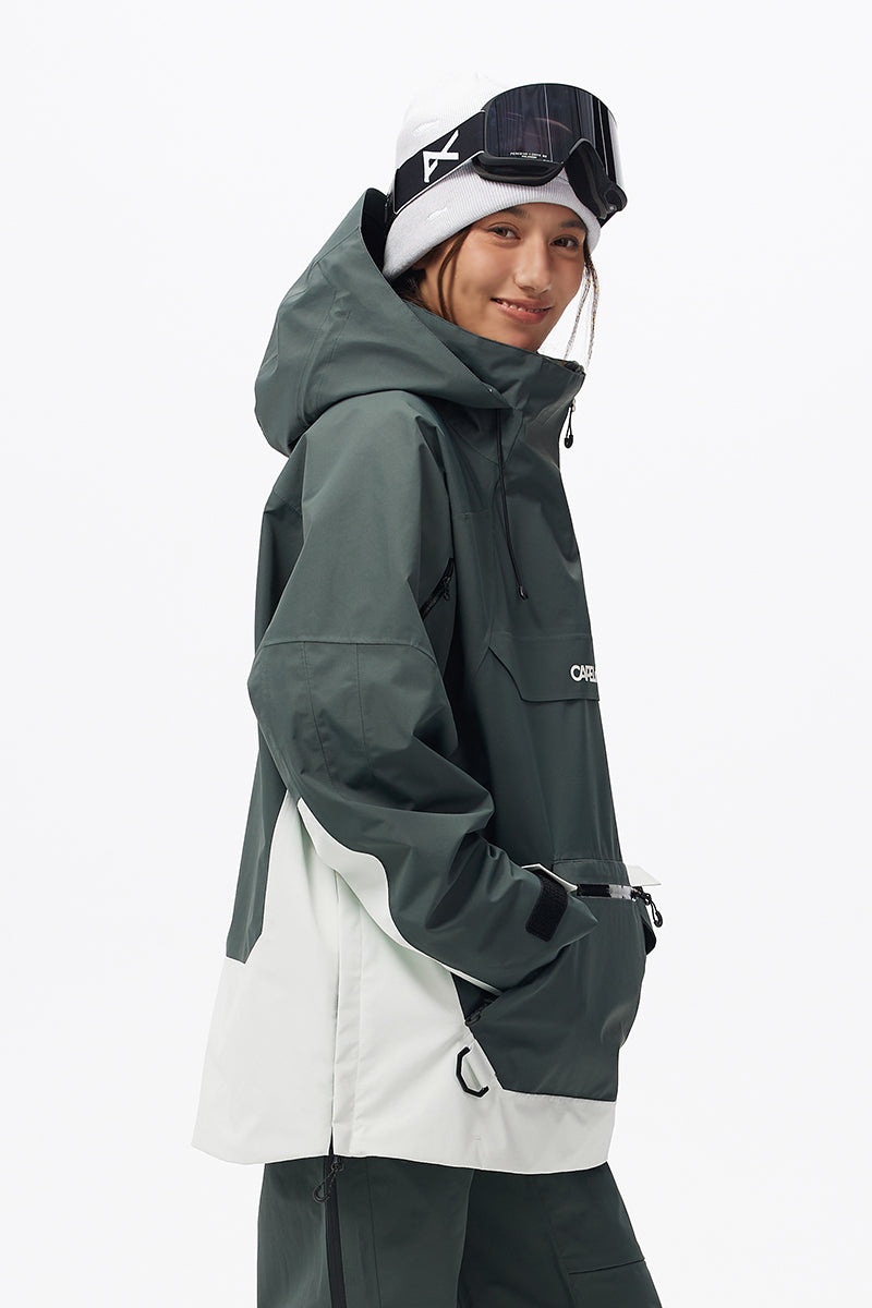 Capelin Crew Ace Pullover Snowboard Jacket - Women's in City Green — Capelin Crew product image