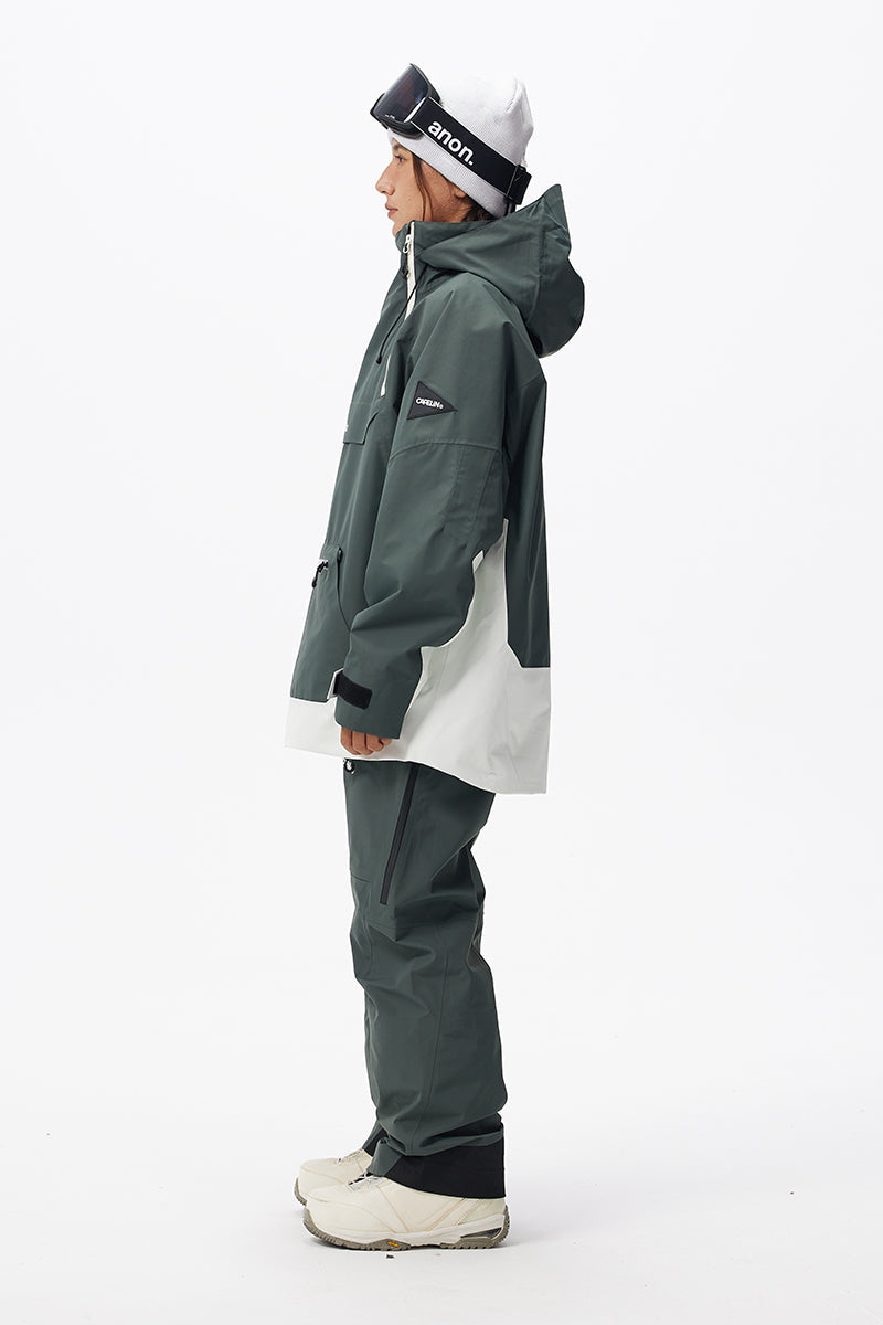 Capelin Crew Ace Pullover Snowboard Jacket - Women's in City Green — Capelin Crew product image
