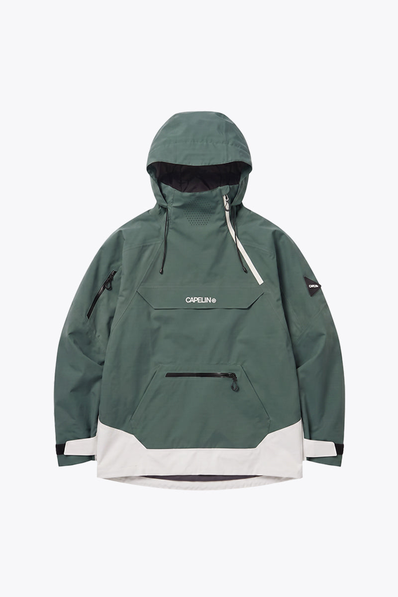Capelin Crew Ace Pullover Snowboard Jacket - Women's in City Green — Capelin Crew product image
