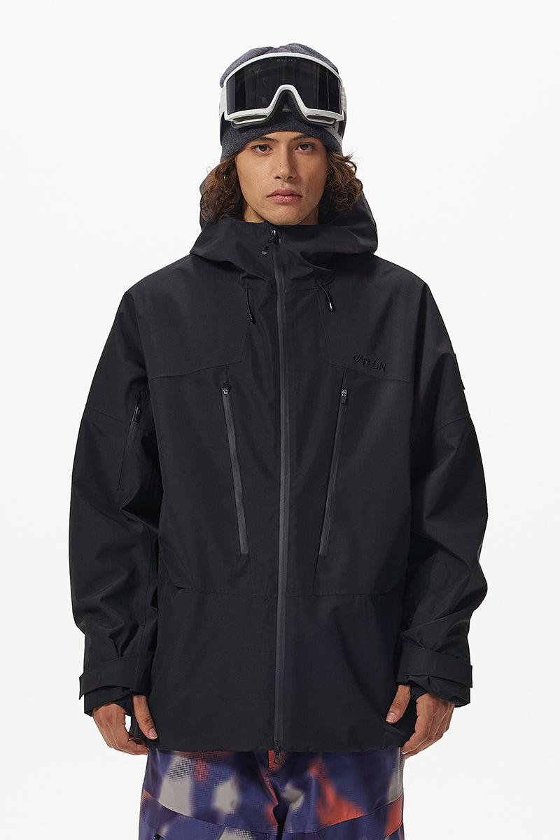Capelin Crew Elkin 3L Insulated Snowboard Jacket - Unisex in Black — Capelin Crew product image
