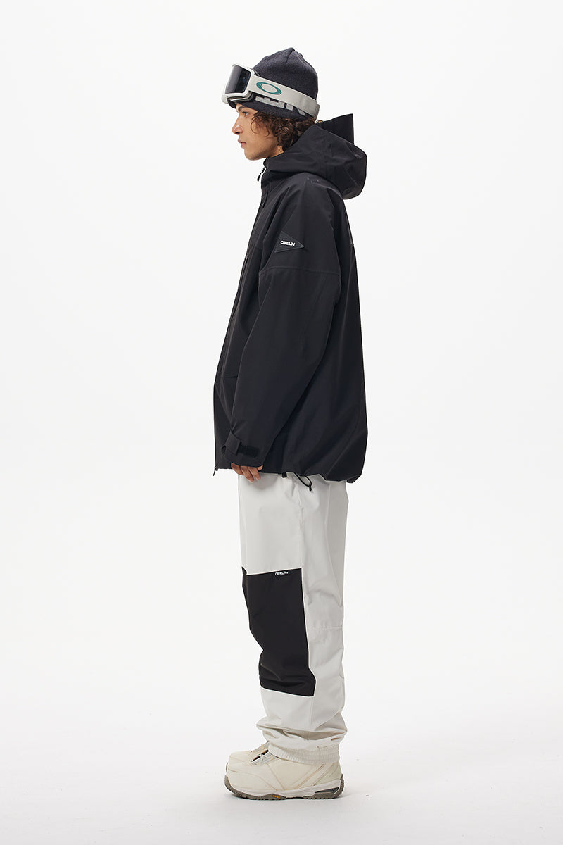 Capelin Crew Elkin 3L Insulated Snowboard Jacket - Unisex in Black — Capelin Crew product image