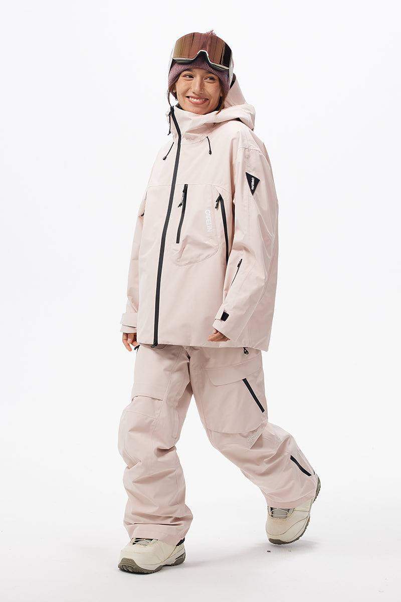 Capelin Crew Kovan 3L Insulated Snowboard Jacket - Unisex in Lotus Pink — Capelin Crew product image