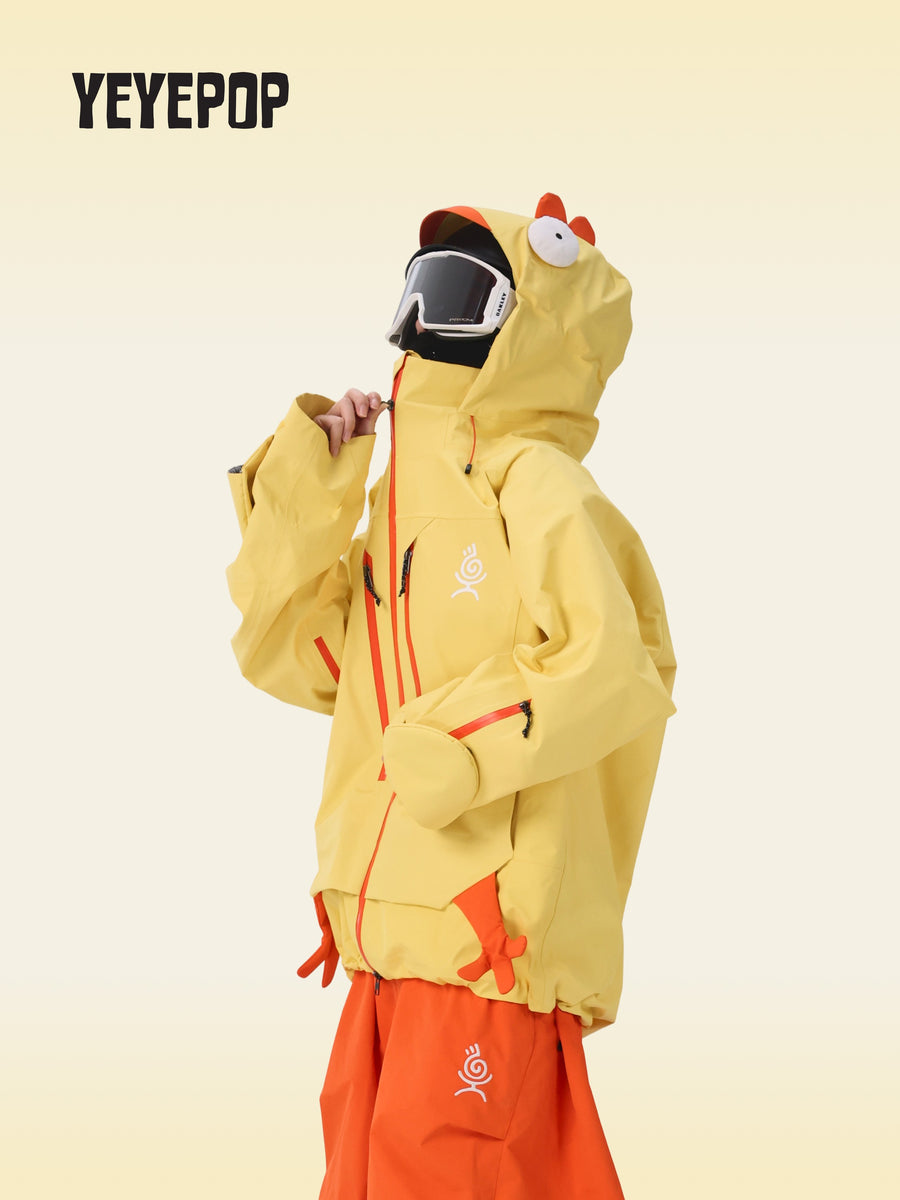 YEYEPOP Little Yellow Chick 3L Hard Shell Snow Jacket & Pants - Unisex