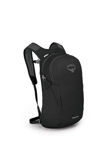 Osprey Daylite daypack in Black, white-background side view