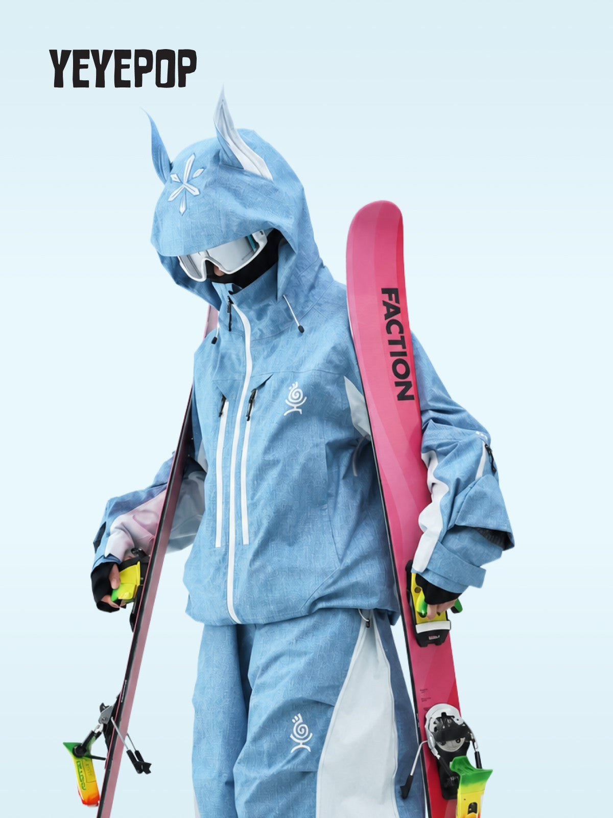 YEYEPOP Denim Doberman 3L Insulated Snow Jacket & Pants - Unisex