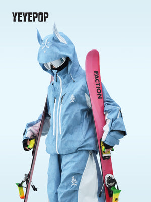 YEYEPOP Denim Doberman 3L Insulated Snow Jacket & Pants - Unisex