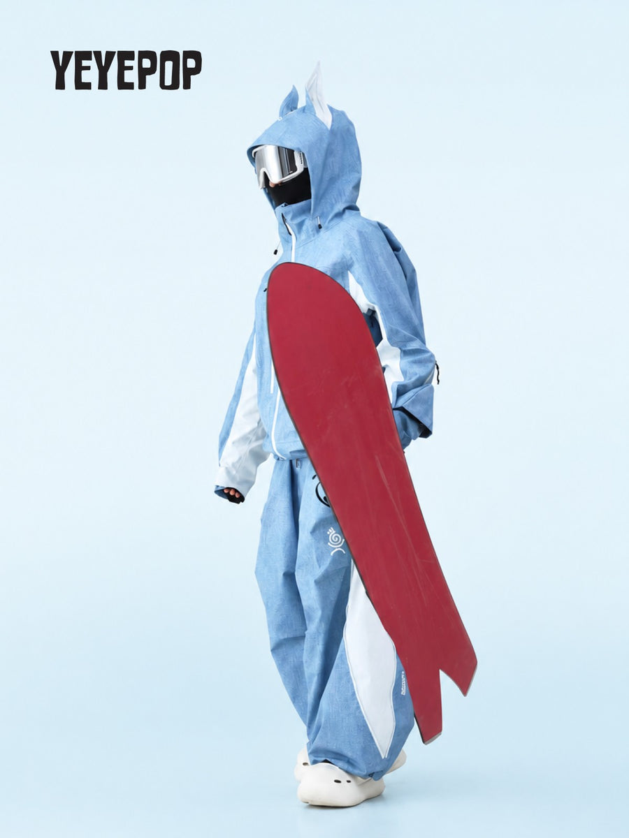 YEYEPOP Denim Doberman 3L Insulated Snow Jacket & Pants - Unisex