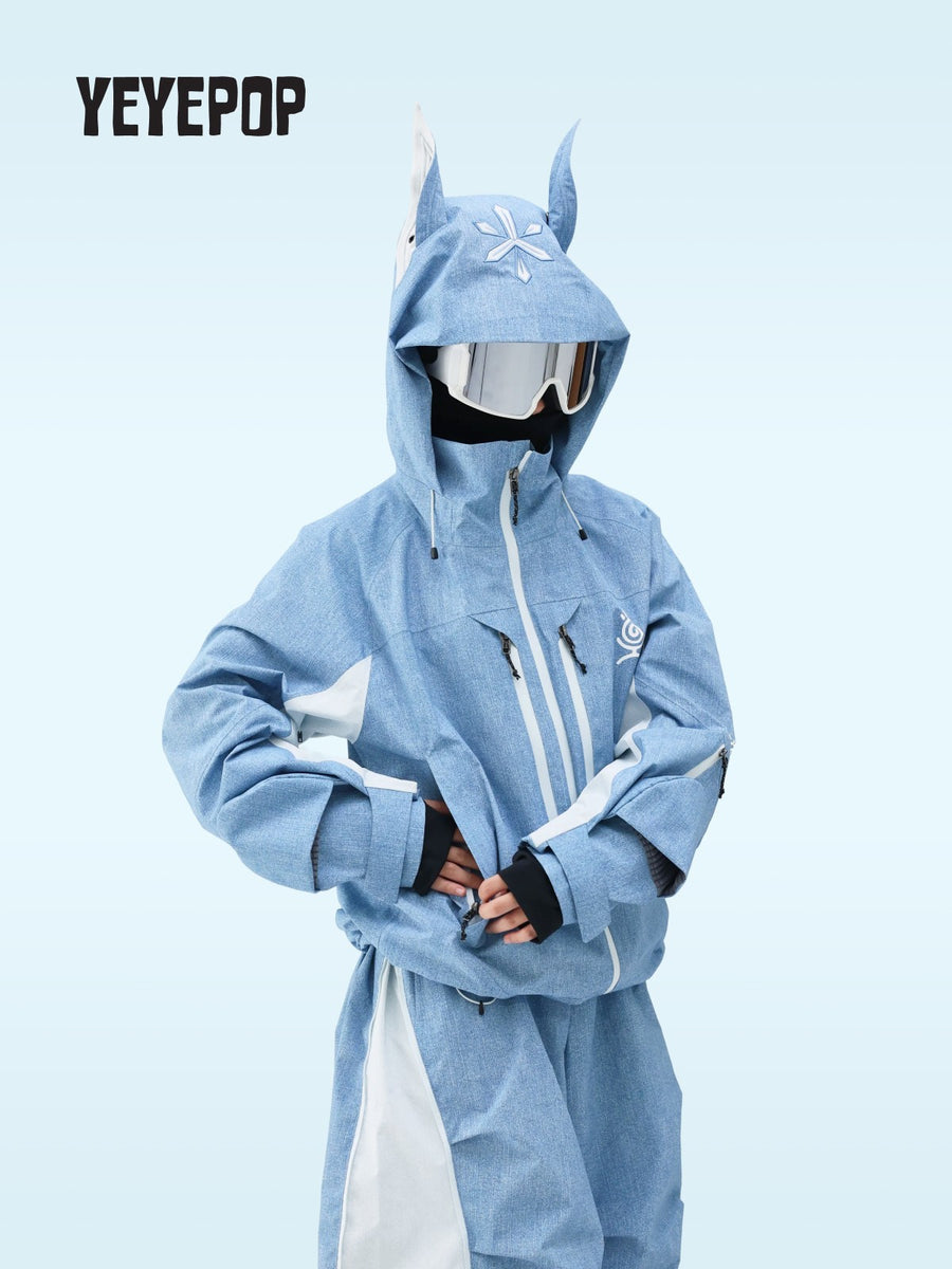 YEYEPOP Denim Doberman 3L Insulated Snow Jacket & Pants - Unisex