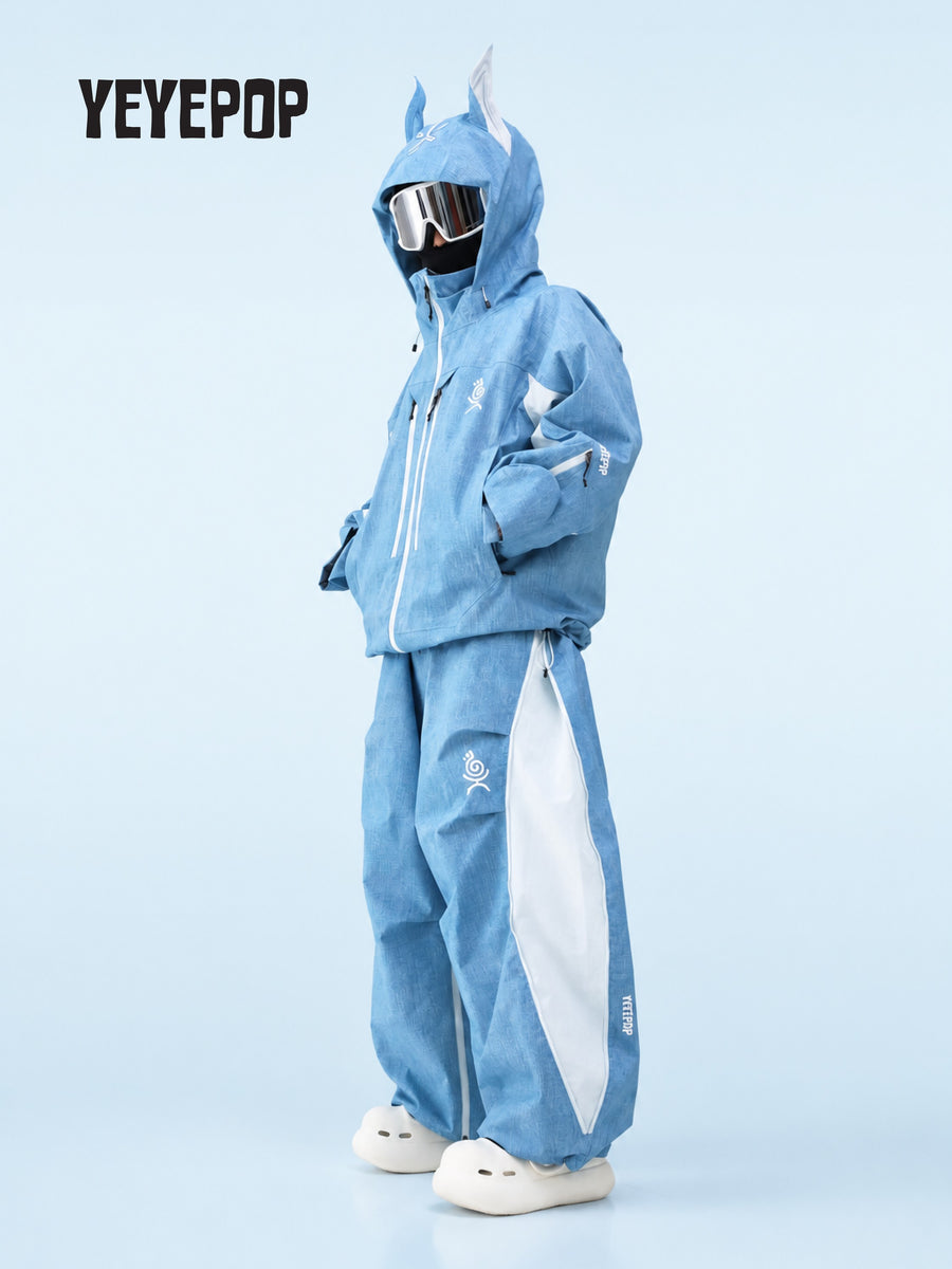 YEYEPOP Denim Doberman 3L Insulated Snow Jacket & Pants - Unisex