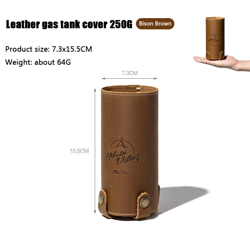 Mobi Garden Cowhide Butane Gas Cylinder Protector