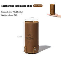 Mobi Garden Cowhide Butane Gas Cylinder Protector