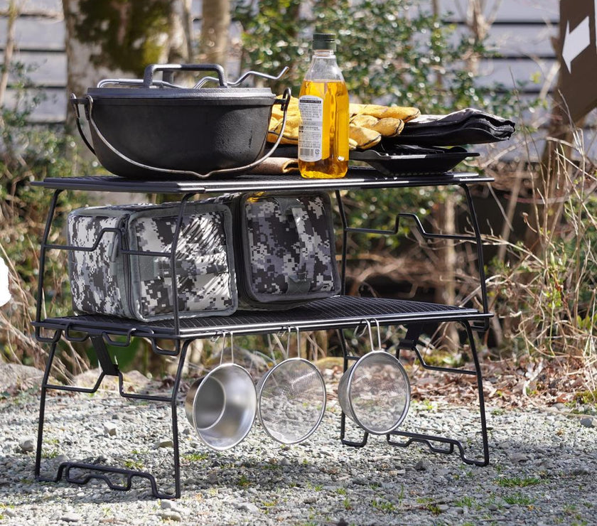 Campingmoon 2 Iron Tables + Plate