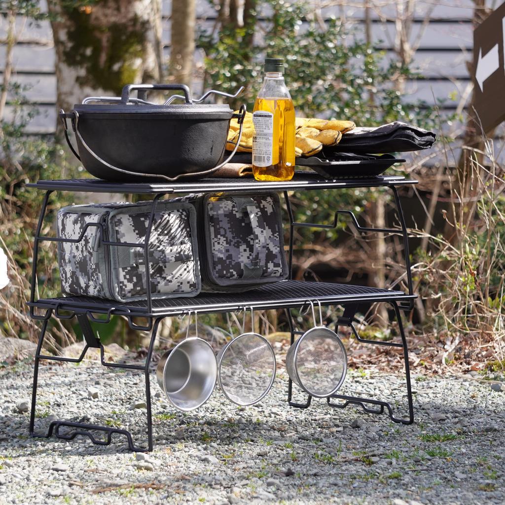 Camping Moon 2 Iron Tables + 1 Plate