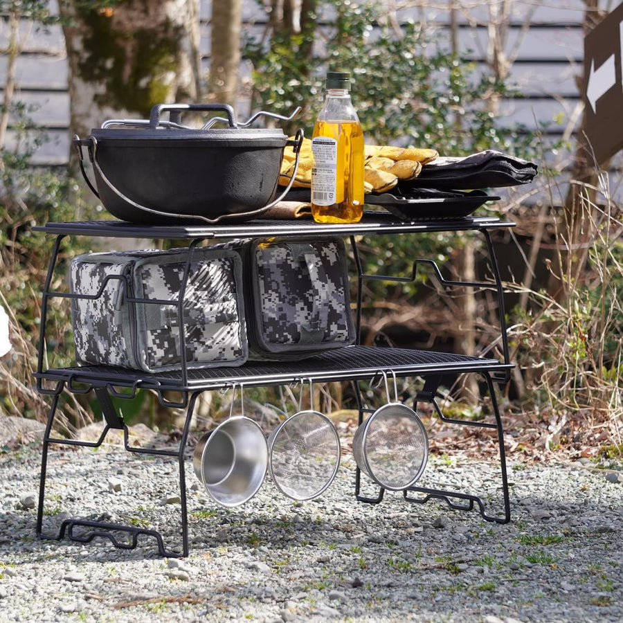 Camping Moon 2 Iron Tables + 1 Plate