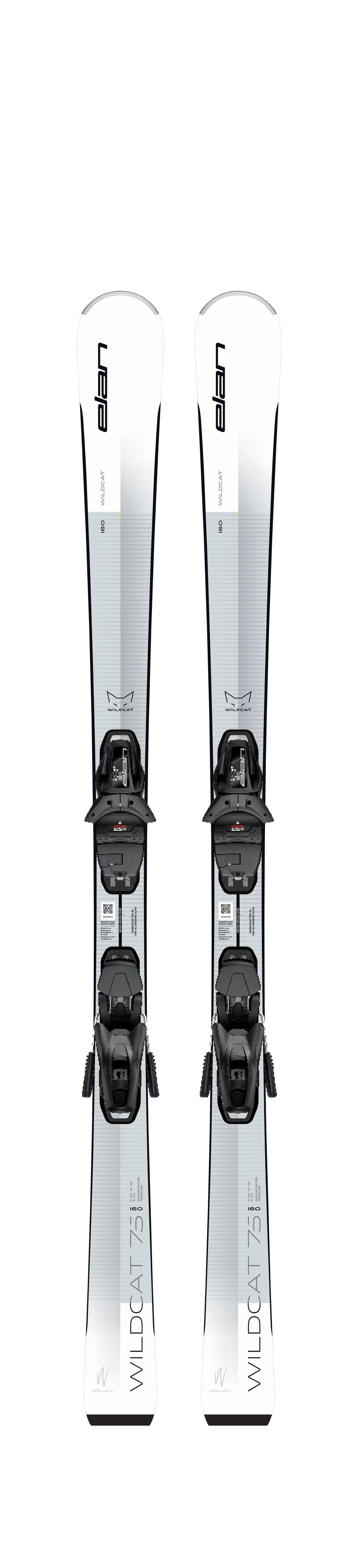 Elan Wildcat 75 White Skis + EL 9.0 GW Bindings - Women's - pair