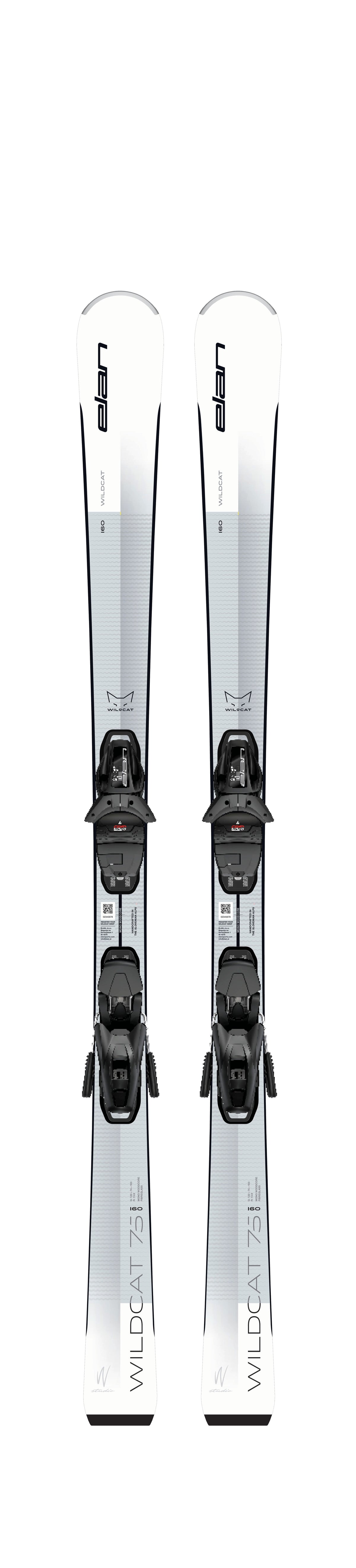 Elan Wildcat 75 White Skis + EL 9.0 GW Bindings - Women's - pair