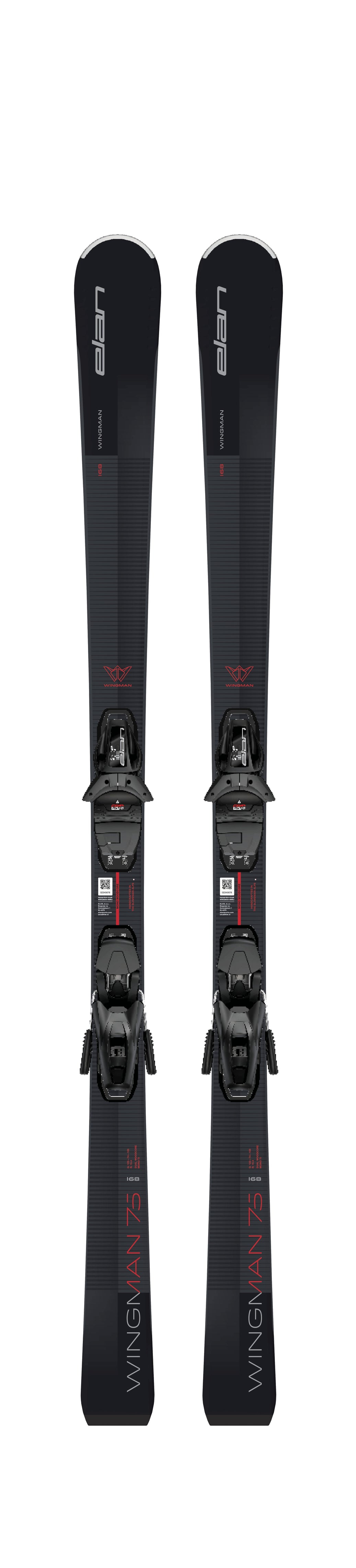 Elan Wingman 75 Black Skis + EL 9.0 GW Bindings - Men's - pair