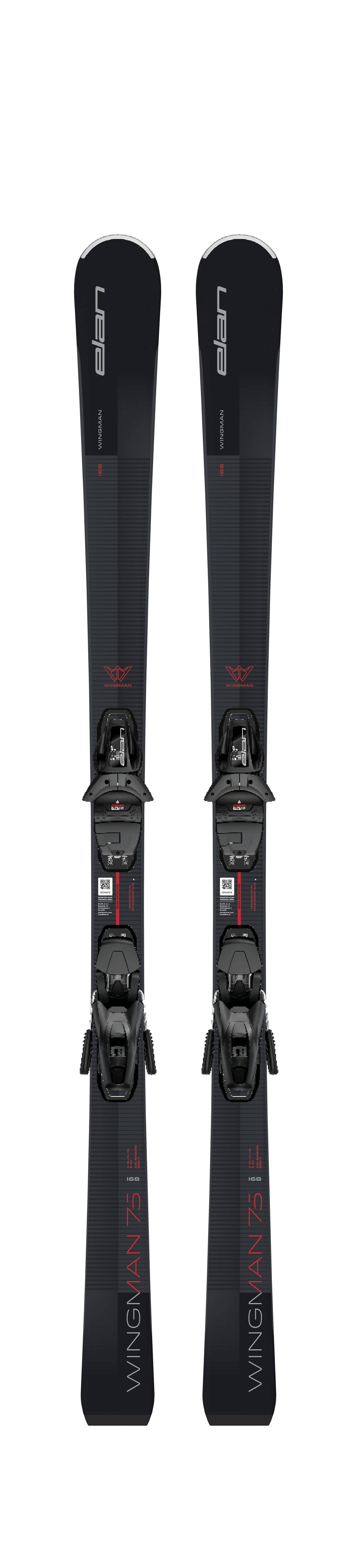 Elan Wingman 75 Black Skis + EL 9.0 GW Bindings - Men's - pair