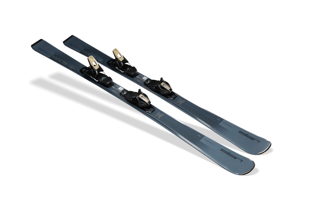 Elan Wingman 75 Blue Skis + EL 9.0 GW Bindings - Men's - three-quarter view