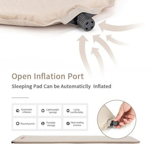 Naturehike Square Self Inflatable Sleeping Pad 3cm Double Beige