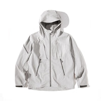 Blue Structured Soft-Shell Hooded Jacket