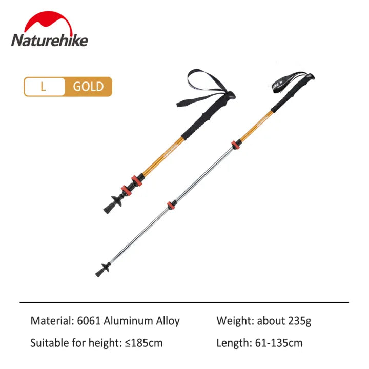 Naturehike Qing Xue Base Three-Section 6061 Aluminum Alloy Trekking Pole (2026)