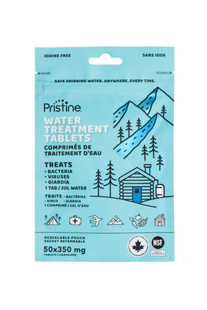 Pristine Water Treatment Tabs 167 mg pouch - treats 20 litres per tablet