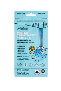Pristine Water Treatment Tabs 8.5 mg pouch - treats 1 litre per tablet