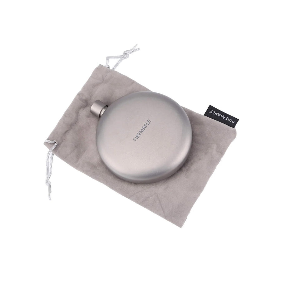 Fire Maple Ash Titanium Hip Flask