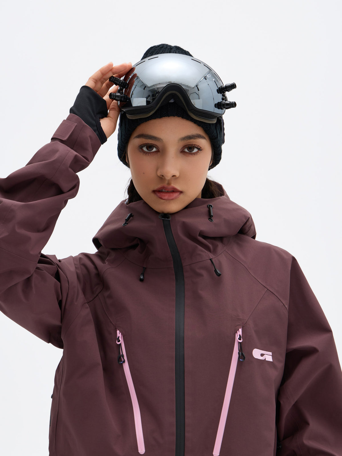 Gainax N1N 3L Snow Jacket — Cocoa Brown, on model