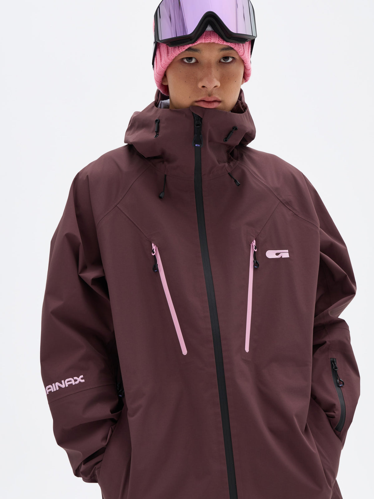 Gainax N1N 3L Snow Jacket — Cocoa Brown, on model