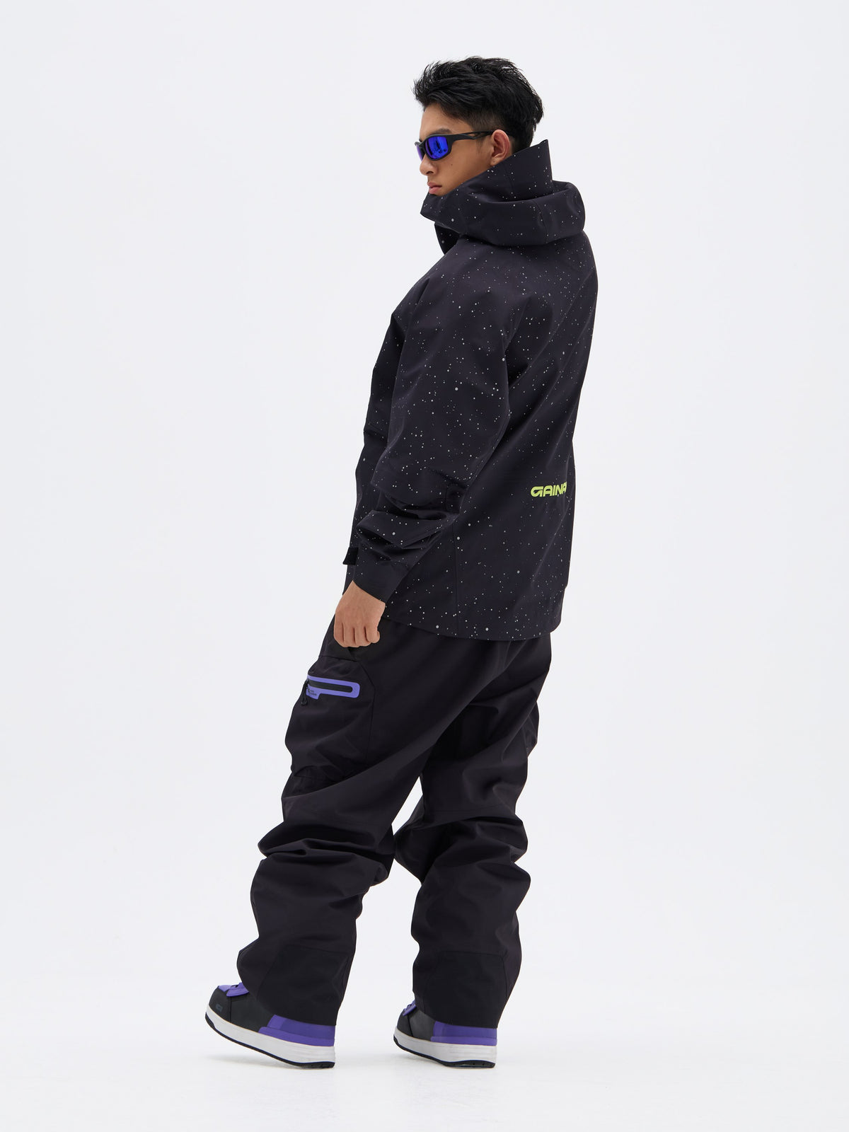 Gainax N2 Pro SC 3L Snow Jacket — Starry Black, on model